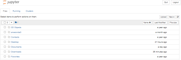 Figure 1: Jupyter Web Interface