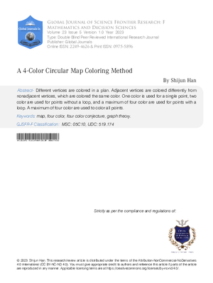 A 4-Color Circular Map Coloring Method