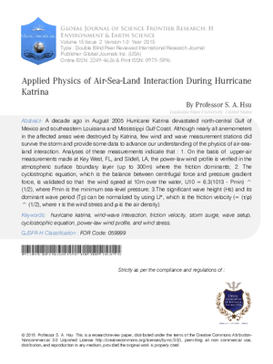 Applied Physics of Air-Sea-Land Interaction during Hurricane Katrina