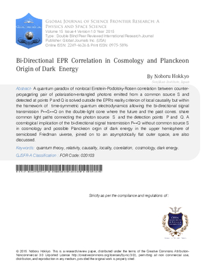 Bi-directional EPR Correlation in Cosmology and Planckeon Origin of Dark Energy