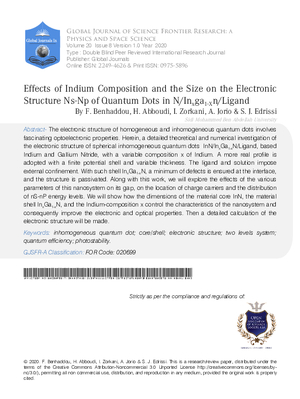 Effects of Indium Composition and the Size on the Electronic Structure nS-nP of Quantum Dots InN/InxGa1-xN/Ligand