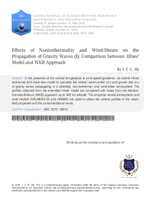 Effects of Non Isothermality and Wind-Shears on the Propagation of Gravity Waves (I): Comparison between Hines Model and WKB Approach