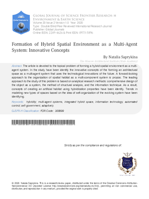 Formation of Hybrid Spatial Environment as a Multi-  Agent System: Innovative Concepts