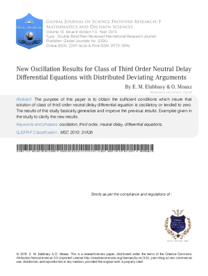 New Oscillation Results for Class of Third Order Neutral Delay Differential Equations with Distributed Deviating Arguments