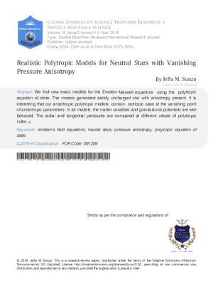 Realistic Polytropic Models for Neutral Stars with Vanishing Pressure Anisotropy