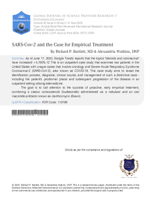 SARS-Cov-2 and the Case for Empirical  Treatment