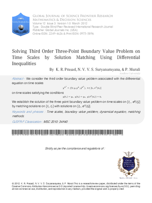 Solving Third Order Three-Point Boundary Value Problem On Time Scales By Solution  Matching Using Differential Inequalities