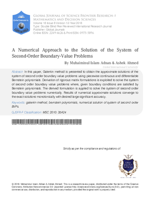 A Numerical Approach to the Solution of the System of Second-Order Boundary-Value Problems