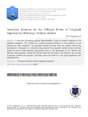 Analytical Solutions For The Different Forms Of Telegraph Equations By Homotopy Analysis Method