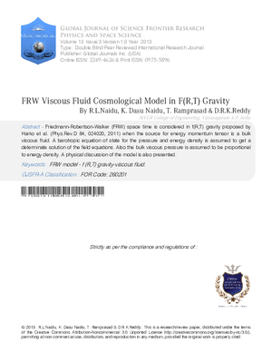 FRW Viscous Fluid cosmological Model in f(R,T) Gravity