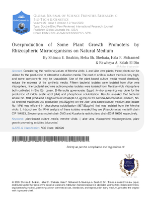 Overproduction of Some Plant Growth Promoters by Rhizospheric Microorganisms on Natural Medium