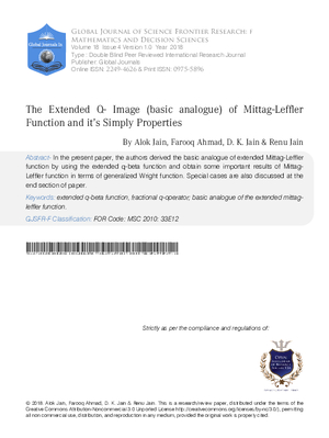 The Extended q- Image (basic analogue) of Mittag-Leffler Function and  itas Simply Properties