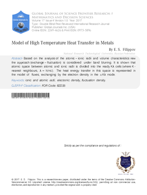 Model of High Temperature Heat Transfer in Metals
