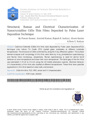 Structural, Raman and Electrical Characterization of Nanocrystalline CdSe thin Films Deposited by Pulse Laser Deposition Technique