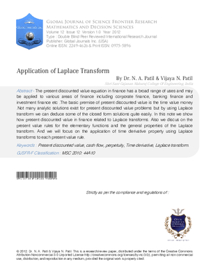 Application of Laplace Transform