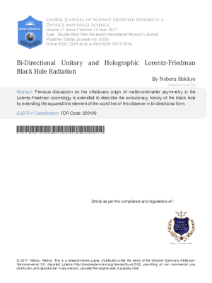 Bi-directional Unitary and Holographic Lorentz-Friedman Black Hole Radiation