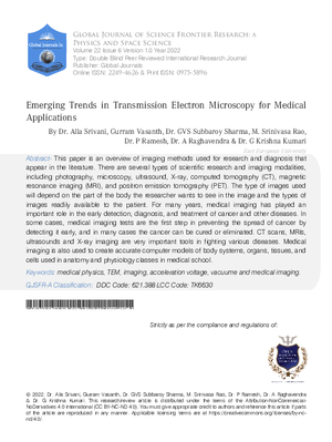 Emerging Trends in Transmission Electron Microscopy for Medical Applications