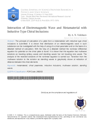 Interaction of Electromagnetic Wave and Metamaterial with Inductive Type Chiral  Inclusions