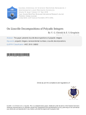 On Liouville Decompositions of Polyadic Integers
