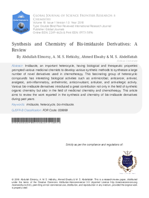 Synthesis and Chemistry of Bis-imidazole Derivatives: A Review