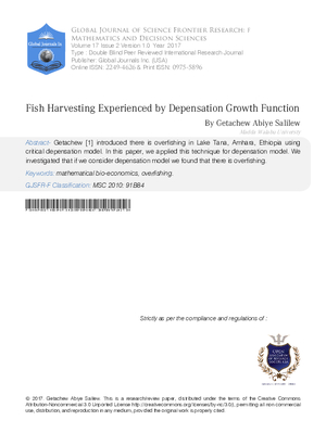 Fish Harvesting Experienced by Depensation Growth Function