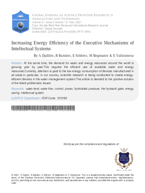 Increasing Energy Efficiency of the Executive Mechanisms of Intellectual Systems