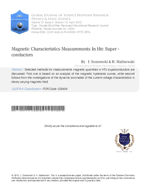 Magnetic Characteristics Measurements in HTc Superconductors