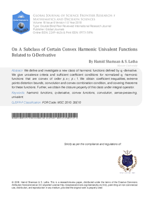 On a Subclass of Certain Convex Harmonic Univalent Functions Related to Q-Derivative