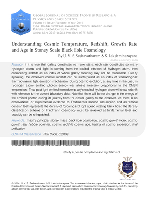 Understanding Cosmic Temperature, Redshift, Growth Rate and Age in Stoney Scale Black Hole Cosmology