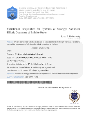 Variational Inequalities for Systems of Strongly Nonlinear Elliptic Operators of Infinite Order