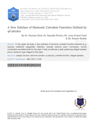 A New Subclass of Harmonic Univalent Functions Defined by q-calculus