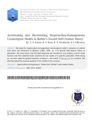 Accelerating And Decelerating Hypersurface-Homogeneous Cosmological Models In Barberas Second Self-Creation Theory