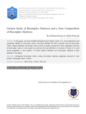Certain Study of Bicomplex Matrices and a New Composition of Bicomplex Matrices