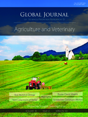 GJSFR-D Agriculture and Veterinary: Volume 15 Issue D2