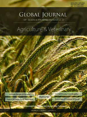 GJSFR-D Agriculture and Veterinary: Volume 17 Issue D6