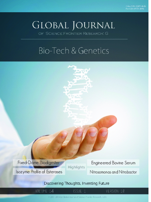 GJSFR-G Bio Technology: Volume 14 Issue G1