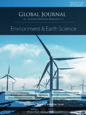 GJSFR-H Environment & Environmental geology: Volume 22 Issue H6