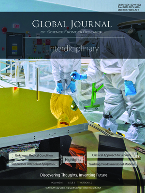 GJSFR-I Interdisciplinary: Volume 16 Issue I3