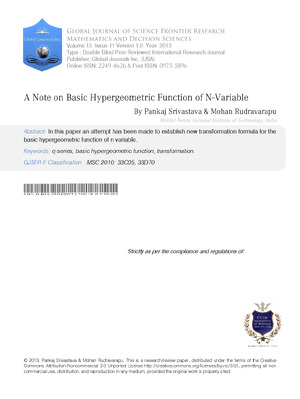 A Note on Basic Hypergeometric Function of n-variable