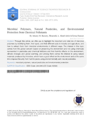 Microbial Polymers, Natural Pesticides, and Environmental Protection from Chemical Pollutants