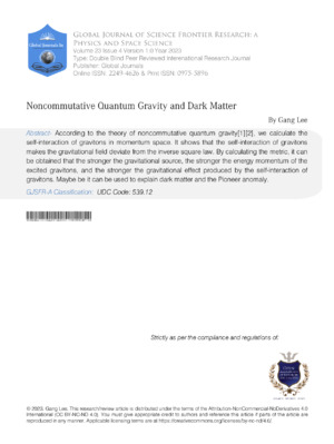 Noncommutative Quantum Gravity and Dark Matter