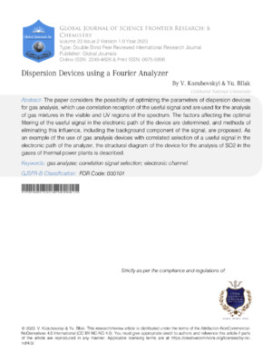 Dispersion Devices Using A Fourier Analyzer