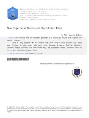 New Properties of Photons and Photoelectric Effect