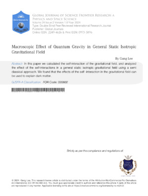 Macroscopic Effect of Quantum Gravity in General Static Isotropic Gravitational Field