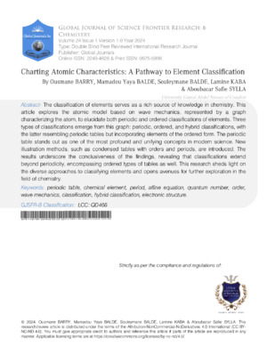Charting Atomic Characteristics: A Pathway to Element Classification