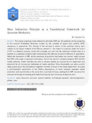 Mass Interaction Principle as a Foundational Framework for Quantum Mechanics