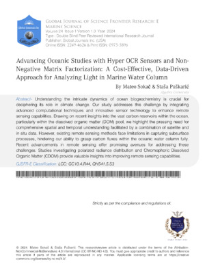 Advancing Oceanic Studies with HyperOCR Sensors and Non-Negative Matrix Factorization: A Cost-Effective, Data-Driven Approach for Analyzing Light in Marine Water Column