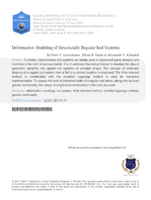 Deformation Modeling of Structurally Regular Rod Systems