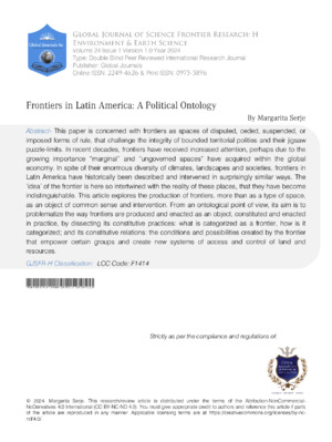 Frontiers in Latin America: A Political Ontology