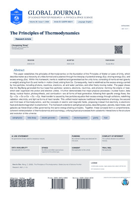 The Principles of Thermodynamics
